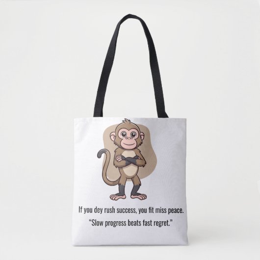 Quiet Progress Monkey – Everyday Tote Tasche (Vorderseite)