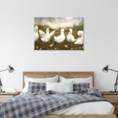 Quiet Quack: White Duck Starry Night Goose Leinwanddruck (Insitu (Schlafzimmer))
