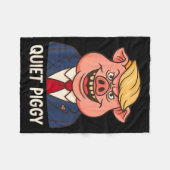 Quiet, Quiet Ggy Funny Sarcastic Litical G Cartoon Fleecedecke (Vorderseite (Horizontal))