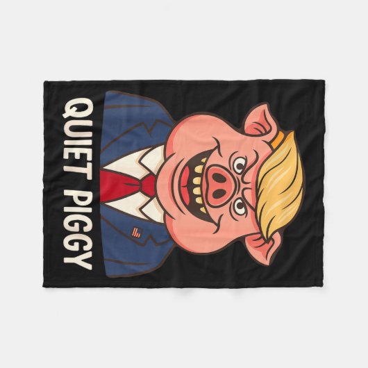 Quiet, Quiet Ggy Funny Sarcastic Litical G Cartoon Fleecedecke (Vorderseite (Horizontal))