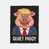 Quiet, Quiet Ggy Funny Sarcastic Litical G Cartoon Fleecedecke (Vorderseite)