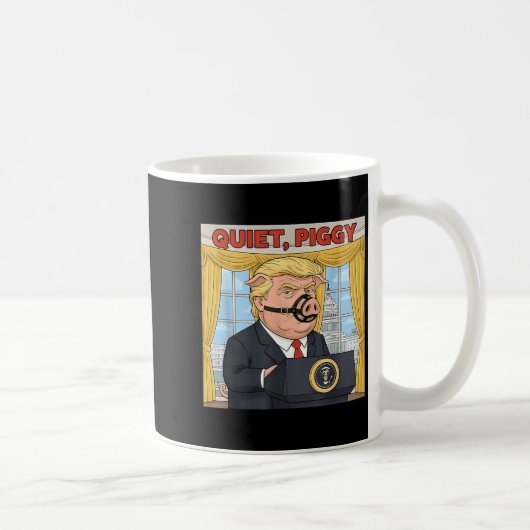 Quiet Quiet Ggy Funny Sarcastic Litical G Cartoon Kaffeetasse (Rechts)