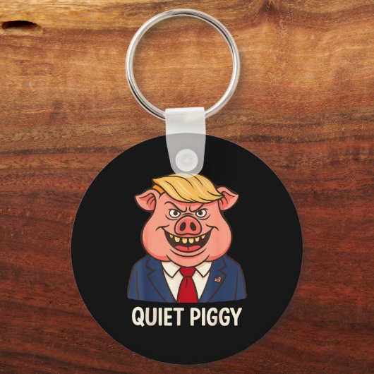 Quiet, Quiet Ggy Funny Sarcastic Litical G Cartoon Schlüsselanhänger (Vorderseite)