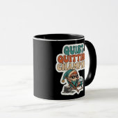 Quiet Quitting Elf Funny Office Humor Coffee Mug Tasse (VorderseiteRechts)