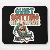 Quiet Quitting Elf Funny Office Humor Dark Mode Mousepad (Vorne)