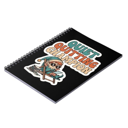 Quiet Quitting Elf Funny Office Humor Meeting Notizblock (Linke Seite)