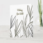 Quiet Reeds — Minimal Get Well Card Karte (Vorderseite)