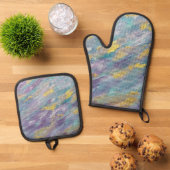 Quiet Reign Modern Art Ofenhandschuh & Topflappen-Set (Oben Unten)