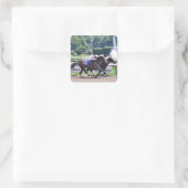 Quiet Ruler rennt flachen Jack runter Quadratischer Aufkleber (Tasche)