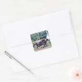 Quiet Ruler rennt flachen Jack runter Quadratischer Aufkleber (Umschlag)