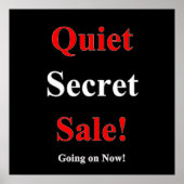 Quiet Secret Sale Poster Matte (Vorne)