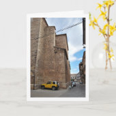 Quiet Street in Chelva, Valencia Spanien, Spanien Karte (Gelbe Blume)