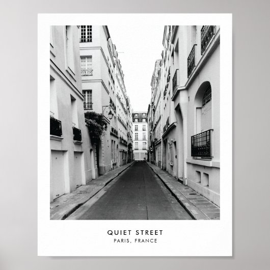 Quiet Street in Paris | Posterdruck für Fotografie Poster (Vorne)