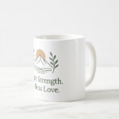 Quiet Strength. Endless Love. – Dad Appreciation Kaffeetasse (VorderseiteRechts)