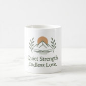 Quiet Strength. Endless Love. – Dad Appreciation Kaffeetasse (Mittel)
