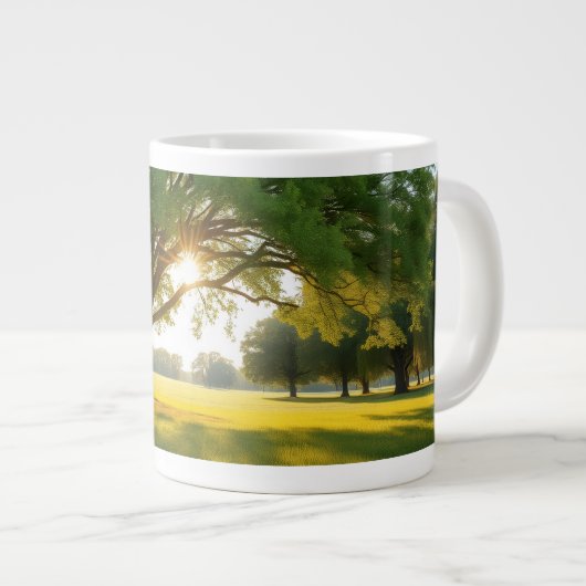 Quiet Time With a Big Tree Jumbo-Tasse (Vorderseite Rechts)