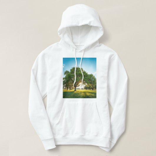 Quiet Time With a Big Tree – Nature T‑Shirt Hoodie (Design vorne)