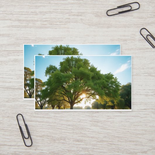 Quiet Time With a Big Tree  Visitenkarte (Vorderseite/Rückseite Beispiel)