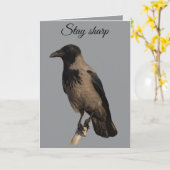 Quiet Watcher The Hooded Crow Karte (Gelbe Blume)