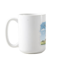 Quiet Windmill in the Fields – Soft Watercolor Lan