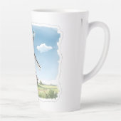 Quiet Windmill in the Fields – Soft Watercolor Lan Milchtasse (Rechts)