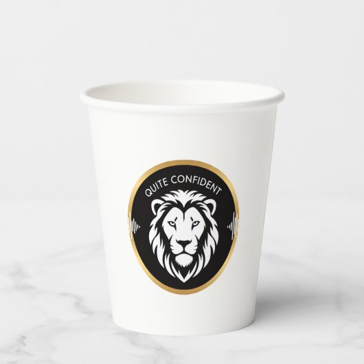 Quietly Confident – Minimal Typography Design for  Pappbecher (Rückseite)