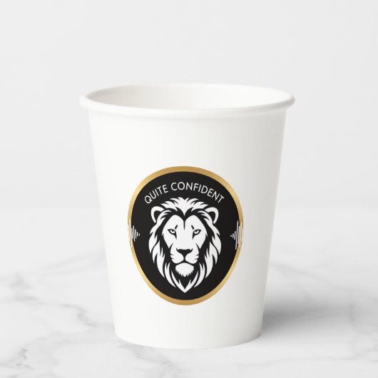 Quietly Confident – Minimal Typography Design for  Pappbecher (Vorderseite)