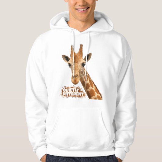 Quietly Different Giraffe - Giraffe Art Hoodie (Vorderseite)