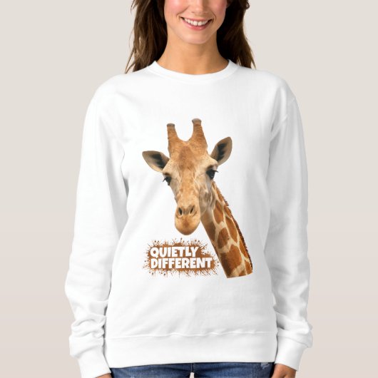Quietly Different Giraffe - Giraffe Art Sweatshirt (Vorderseite)