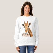 Quietly Different Giraffe - Giraffe Art Sweatshirt (Vorne ganz)