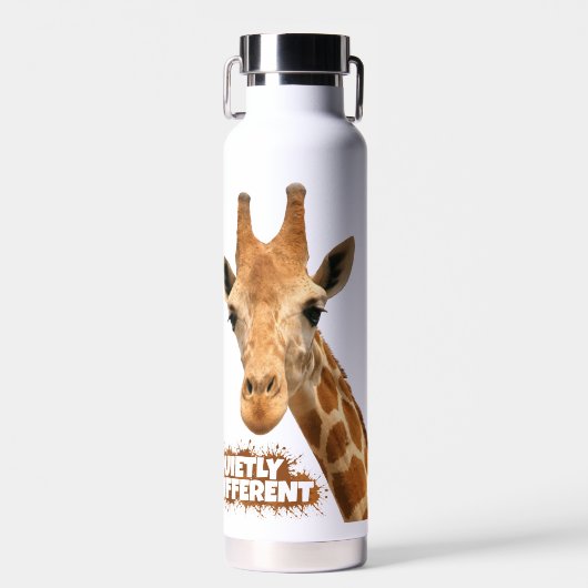 Quietly Different Giraffe - Giraffe Art Trinkflasche (Vorne)