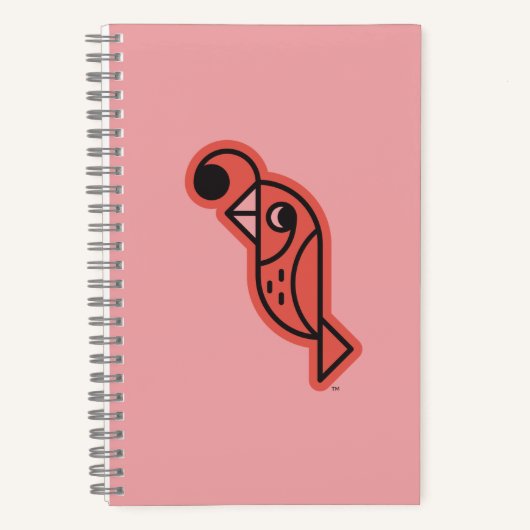 QuietQuit Queuey Spiral Notebook Red Notizblock (Vorderseite)