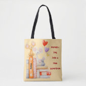Quietschend in ein neues Abenteuer Tasche (Vorderseite)