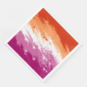 Quiggi-Trippy-Abstrakt-Lesbian-Stolperflagge Serviette (Ecke)