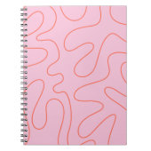 Quiggle Abstrakte Muster Rosa und Orange Notizblock (Vorderseite)
