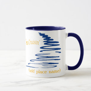 Quiggly Lines_Just Cruisin' Namensvorlage Tasse
