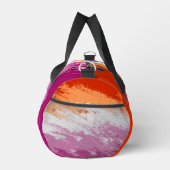 Quiggly Trippy Groovy Abstrakte Lesbian-Stolperfla Duffle Bag (Rechts)