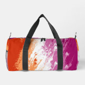 Quiggly Trippy Groovy Abstrakte Lesbian-Stolperfla Duffle Bag (Rückseite)