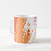 Quiggly Trippy Groovy Abstrakte Lesbian-Stolperfla Kaffeetasse (Vorderseite Links)