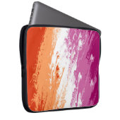 Quiggly Trippy Groovy Abstrakte Lesbian-Stolperfla Laptopschutzhülle (Vorne Rechts)