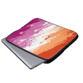 Quiggly Trippy Groovy Abstrakte Lesbian-Stolperfla Laptopschutzhülle (Vorne Knopf)