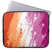 Quiggly Trippy Groovy Abstrakte Lesbian-Stolperfla Laptopschutzhülle (Vorderseite)