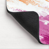 Quiggly Trippy Groovy Abstrakte Lesbian-Stolperfla Mousepad (Ecke)