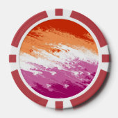 Quiggly Trippy Groovy Abstrakte Lesbian-Stolperfla Pokerchips (Vorderseite)