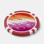 Quiggly Trippy Groovy Abstrakte Lesbian-Stolperfla Pokerchips (Einzeln)