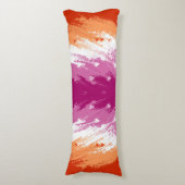 Quiggly Trippy Groovy Abstrakte Lesbian-Stolperfla Seitenschläferkissen (Vorderseite Vertikal)