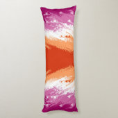 Quiggly Trippy Groovy Abstrakte Lesbian-Stolperfla Seitenschläferkissen (Rückseite (Vertikal))