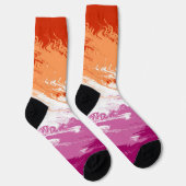 Quiggly Trippy Groovy Abstrakte Lesbian-Stolperfla Socken (Rechts)