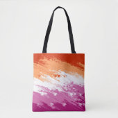 Quiggly Trippy Groovy Abstrakte Lesbian-Stolperfla Tasche (Vorderseite)