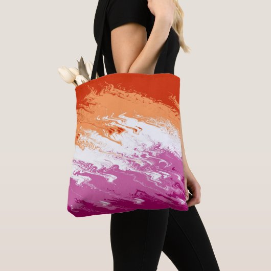 Quiggly Trippy Groovy Abstrakte Lesbian-Stolperfla Tasche (Von Nahem)